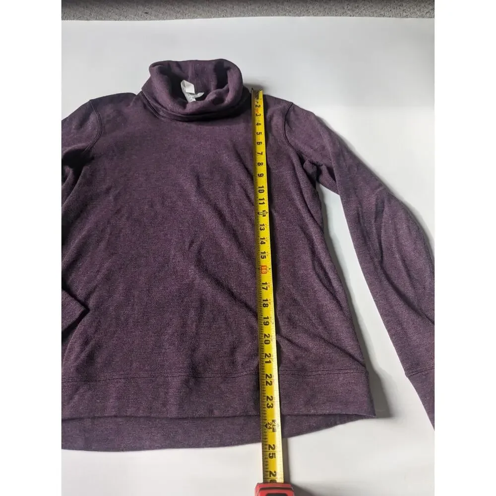 Lululemon Size 8 Purple Cowl Neck Active Long Sleeve Sweatshirt